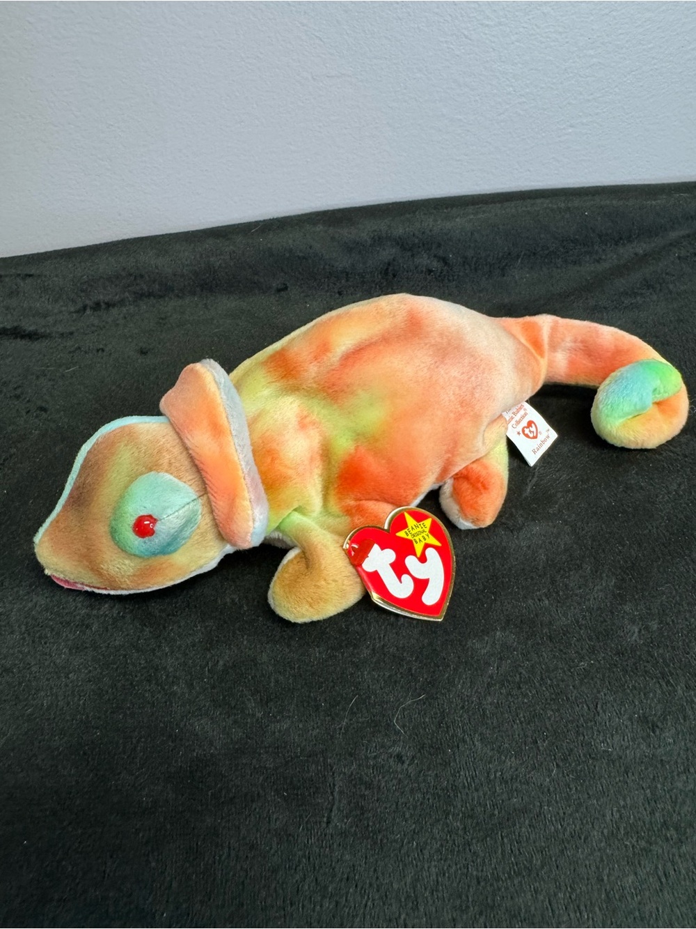 Ty Beanie Baby Tie-Dye Chameleon Rainbow